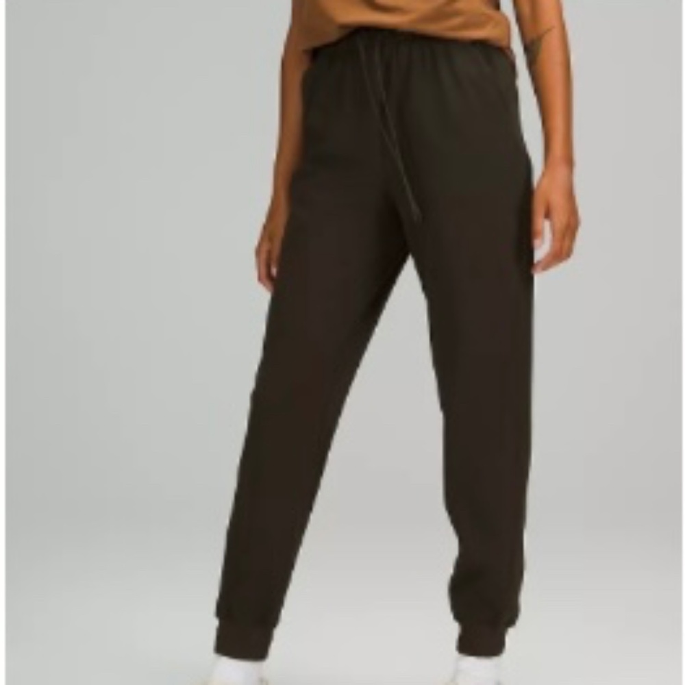 Stretch High Rise Jogger Full Length - Dark Olive